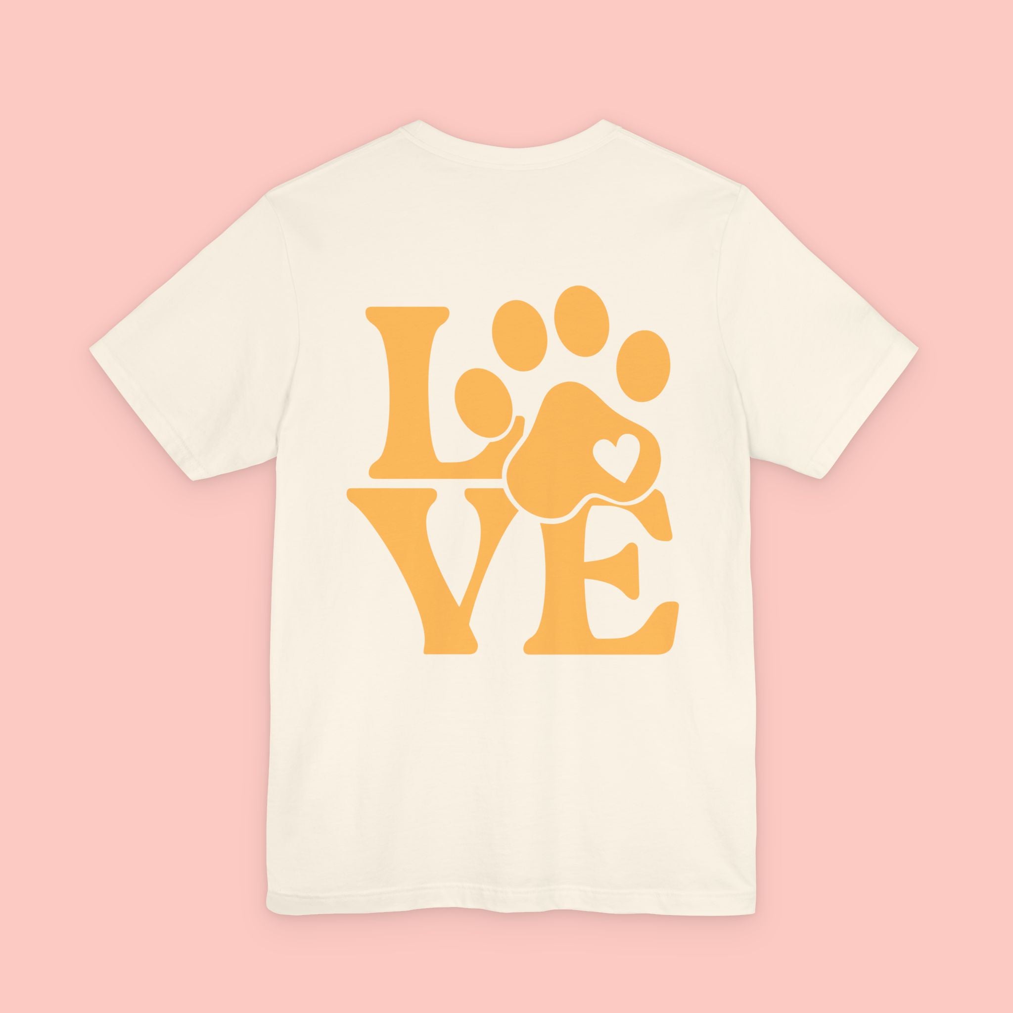 Love Paw Graphic Tee — Pet Lover T‑Shirt (LOVE with Paw Print)