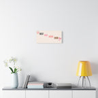 Best Dog Mom Ever Canvas Wall Art — Pink Paw & Bow Matte Stretched Canvas