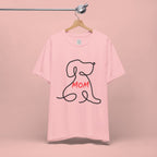 Mom Dog T-Shirt — Minimal Line Art Puppy Tee for Dog Moms, Mother's Day Gift