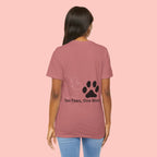 T-Shirt — “Two Paws, One Mom” Paw Print Mom Tee
