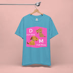 Dog Mom T-Shirt — Cute Pink "D for Dog, M for Mom" Graphic Tee