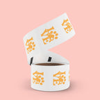 Round Pet Love Sticker Labels — Paw Print "LOVE" Roll