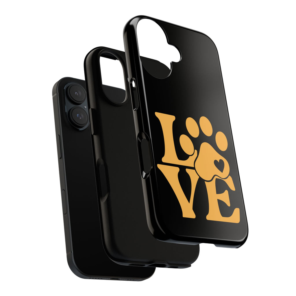 Phone Case — LOVE Paw Print Design (Pet Lover Protective Case)