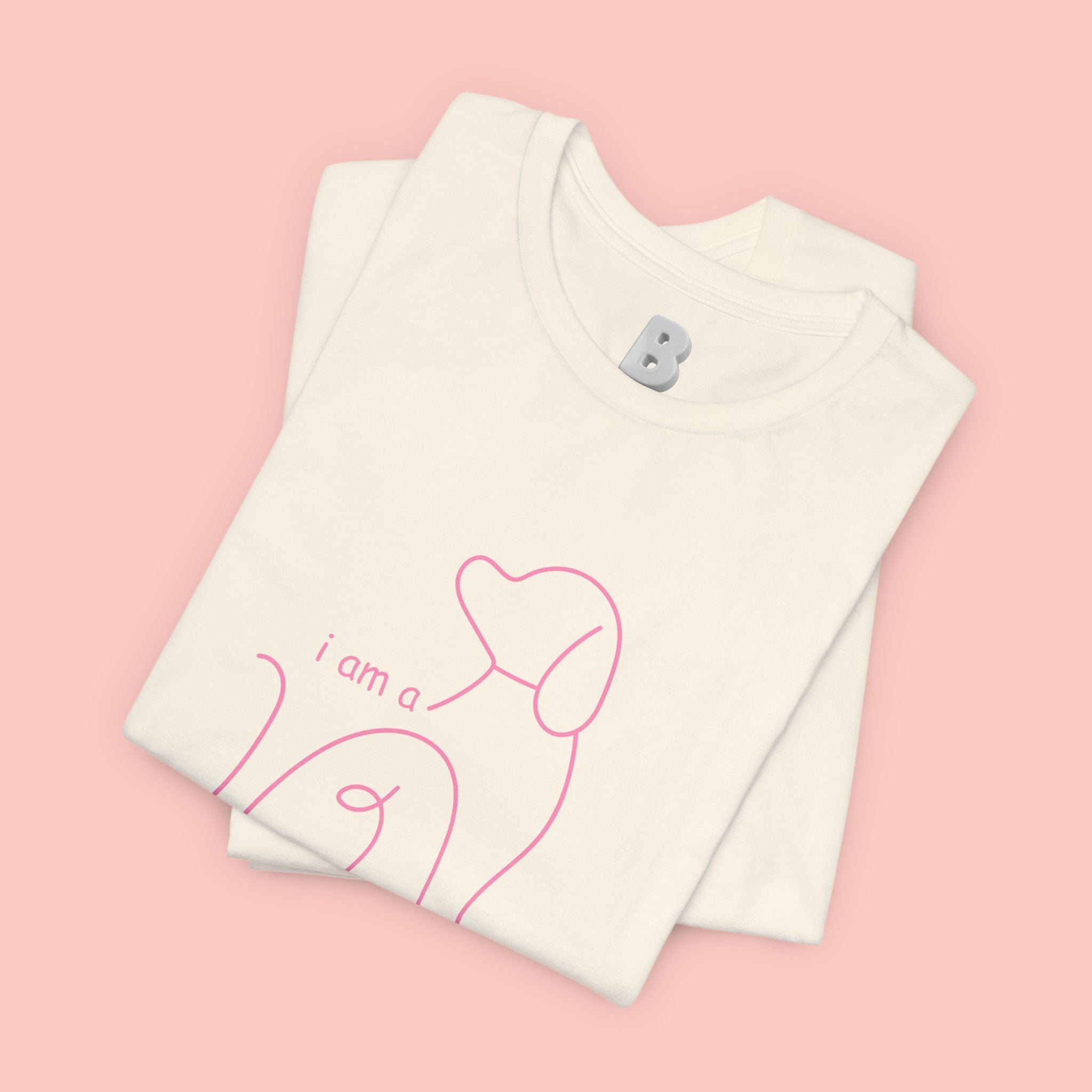 Dog Mom T‑Shirt – Minimal Pink Line Art Dog Tee