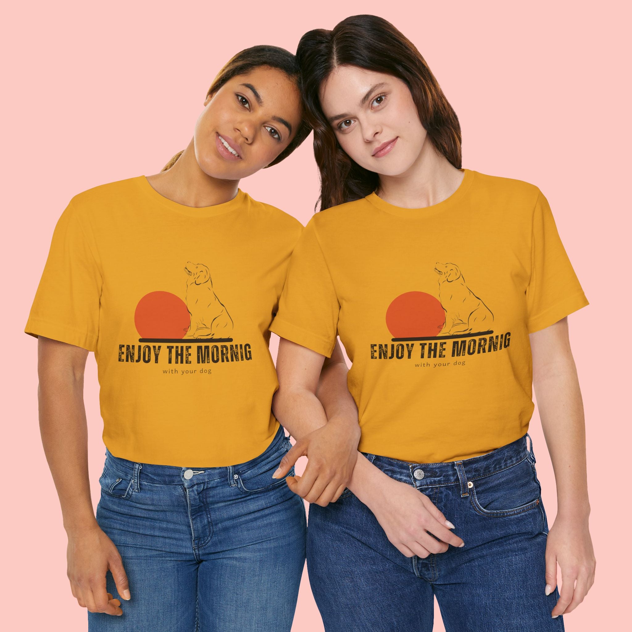 Enjoy the Morning Dog T-Shirt — Graphic Sunrise Pet Lover Tee