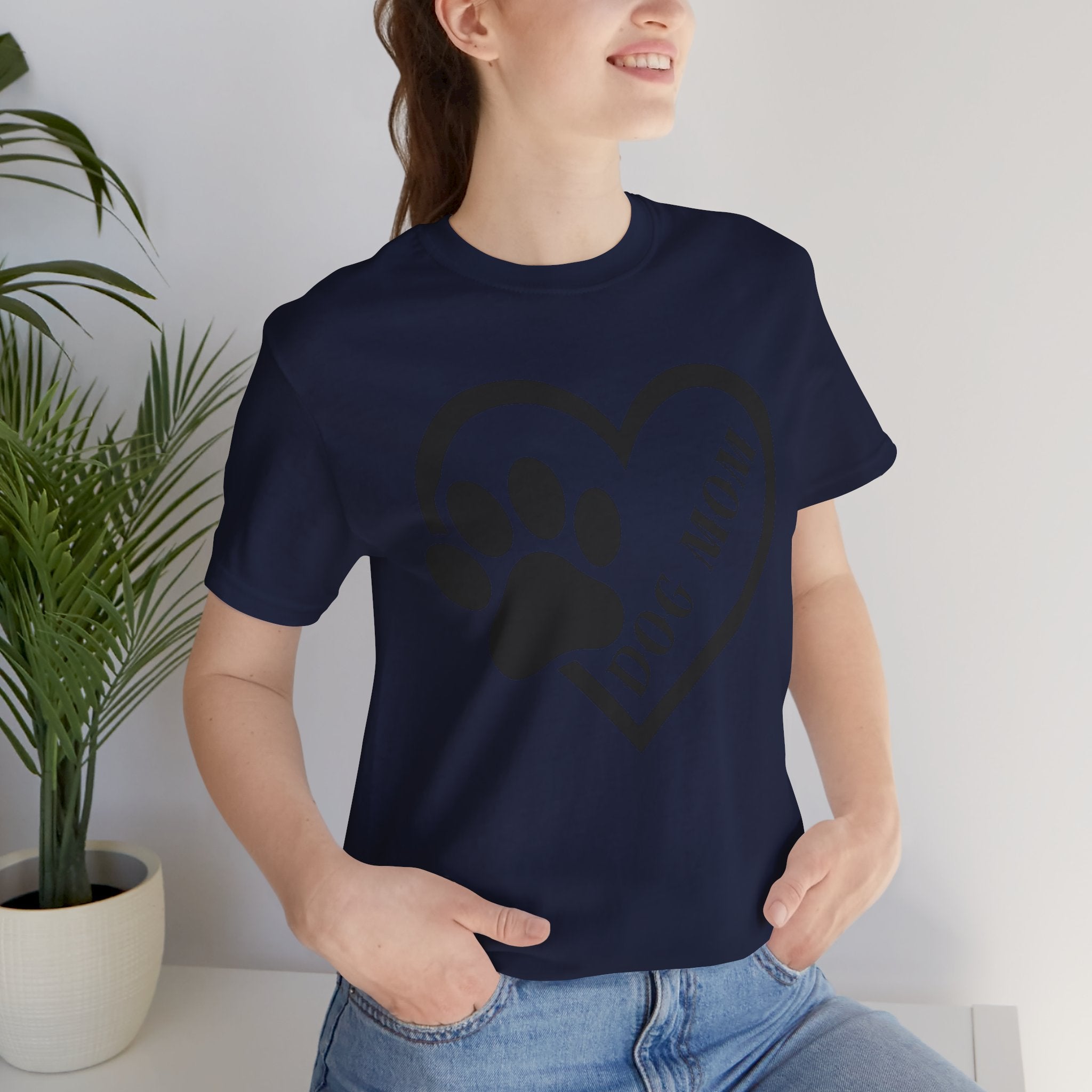 Dog Mom Heart Paw T-Shirt