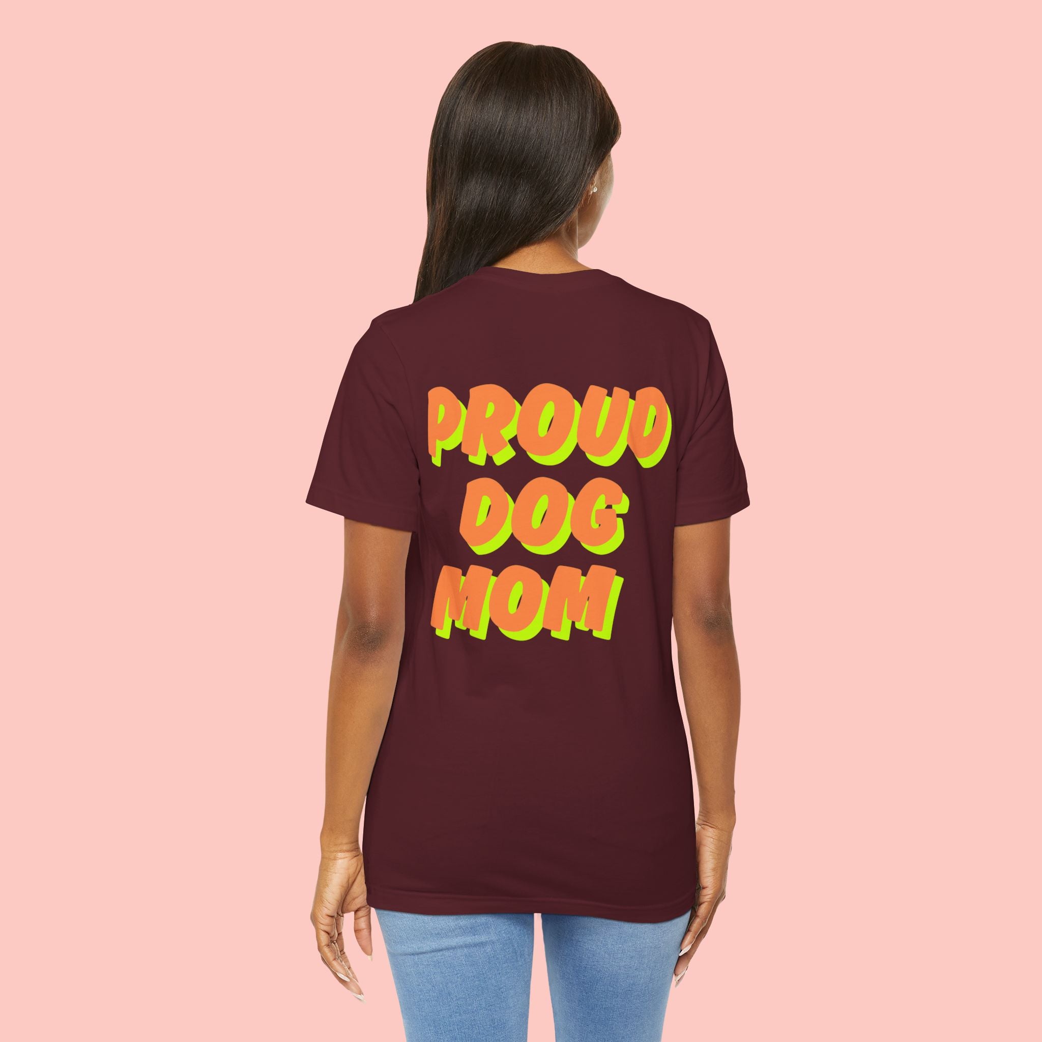 Proud Dog Mom T-Shirt — Bold Retro Text Tee for Dog Lovers