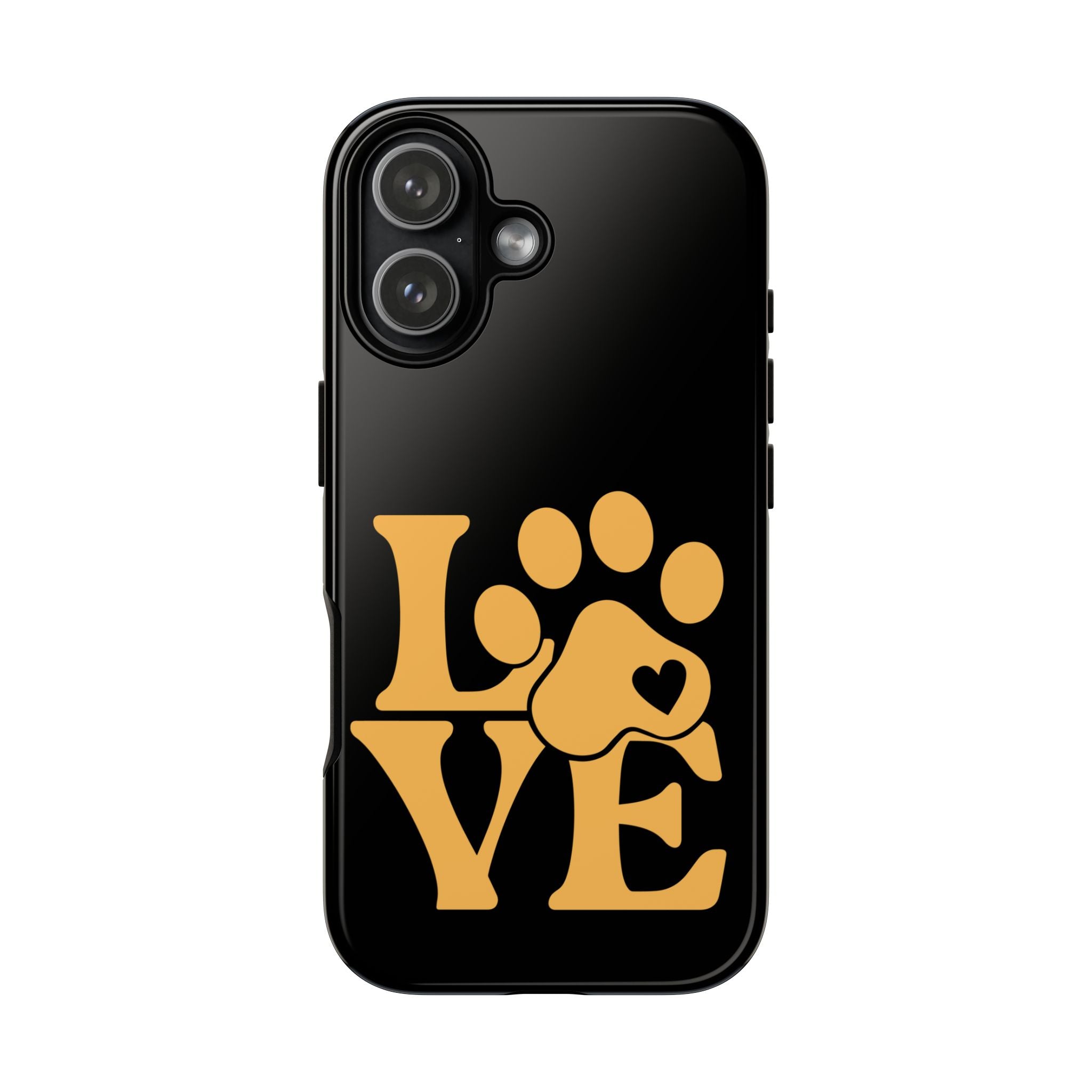 Phone Case — LOVE Paw Print Design (Pet Lover Protective Case)