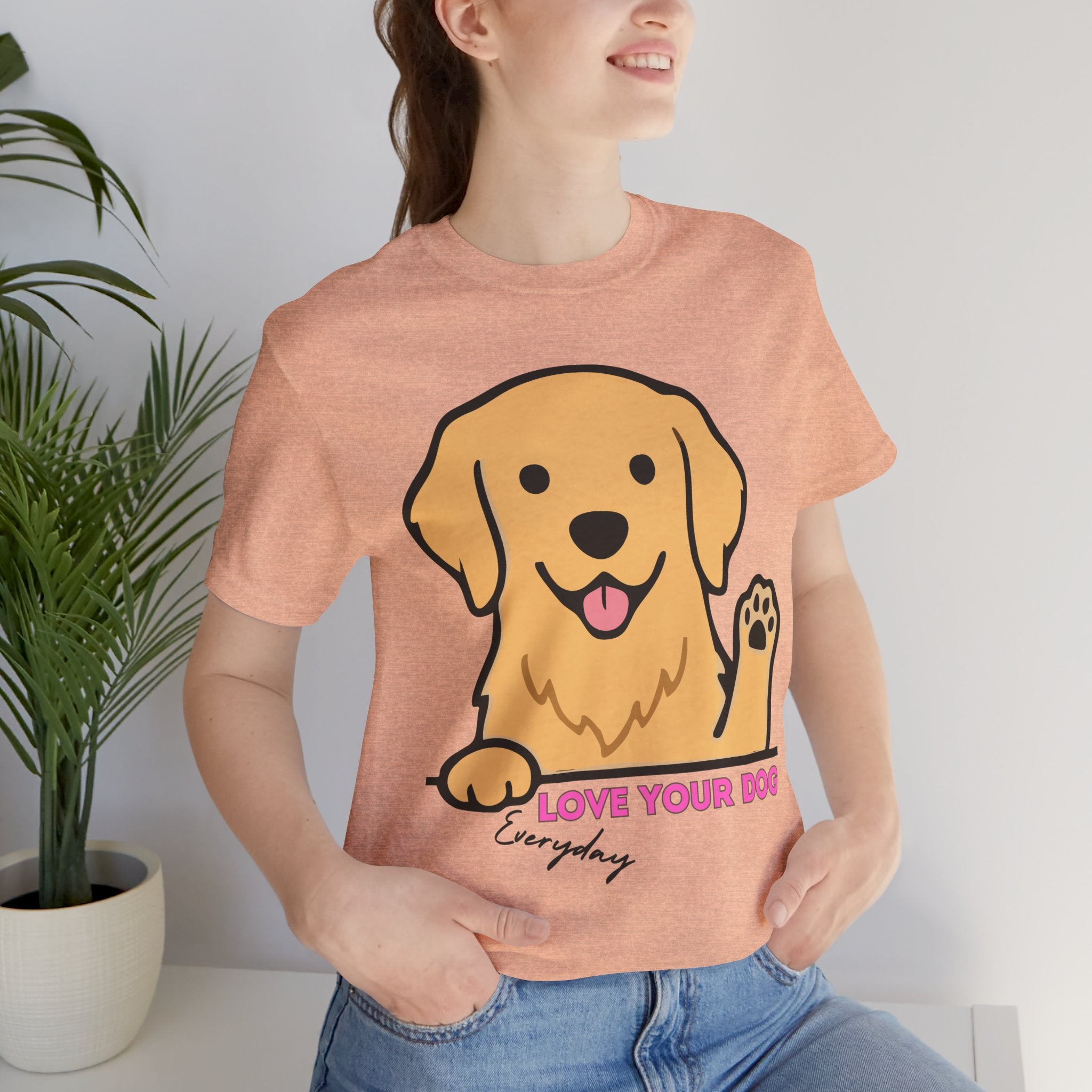 Love Your Dog Tee — Cute Golden Retriever Graphic T-Shirt