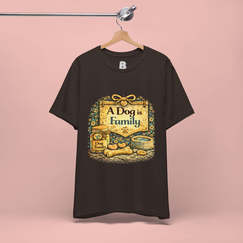 A Dog Is Family T-Shirt - Vintage Pet Lover Tee