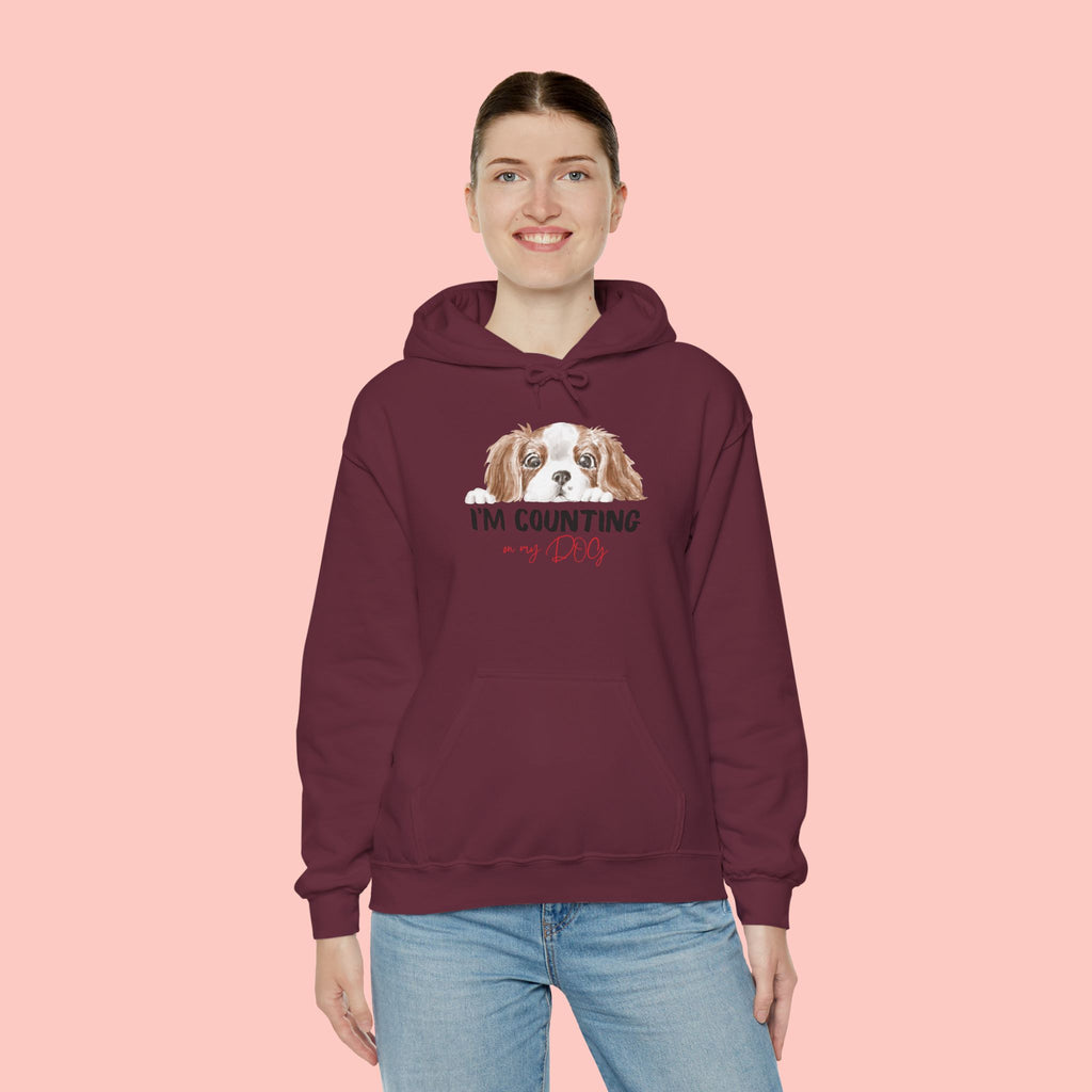 Dog Mom Hoodie – Cute Cavalier King Charles ‘I’m Counting My Dog’ Sweatshirt