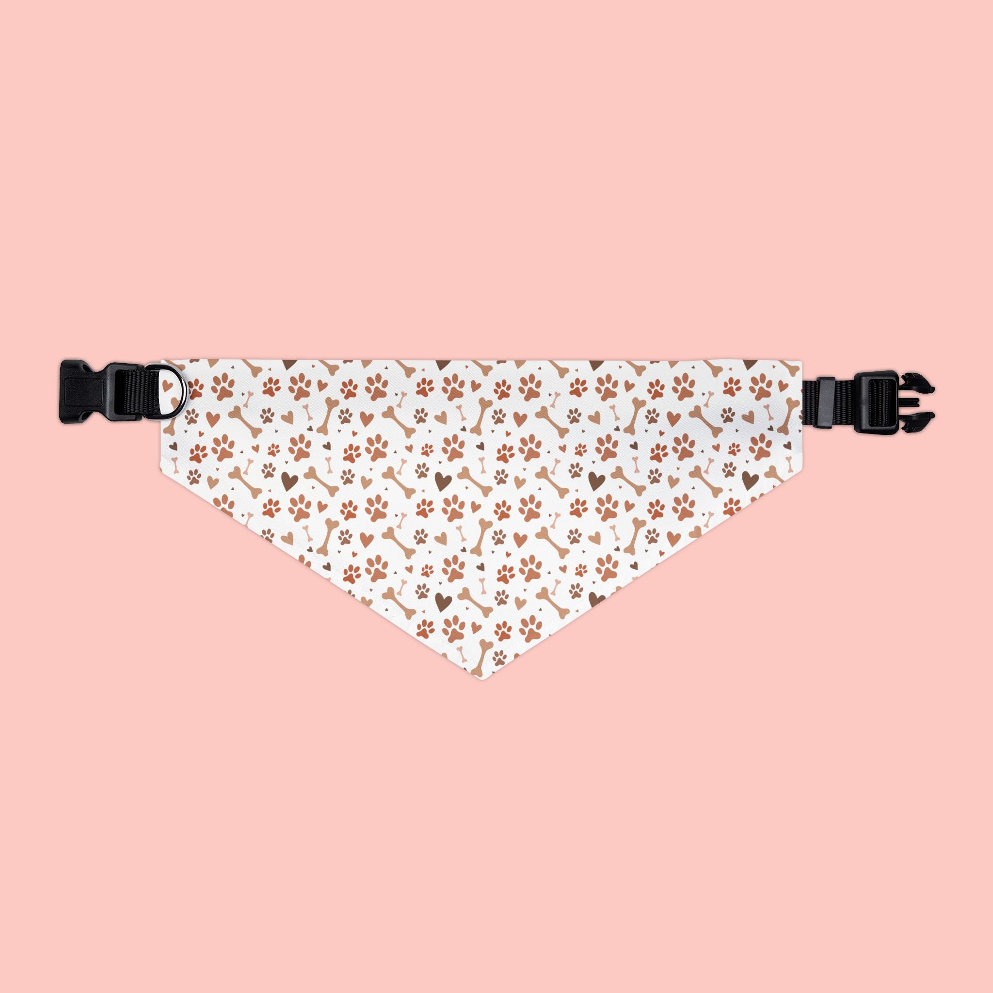 Floral Paw Print Pet Bandana Collar — Cute Spring Dog & Cat Accessory