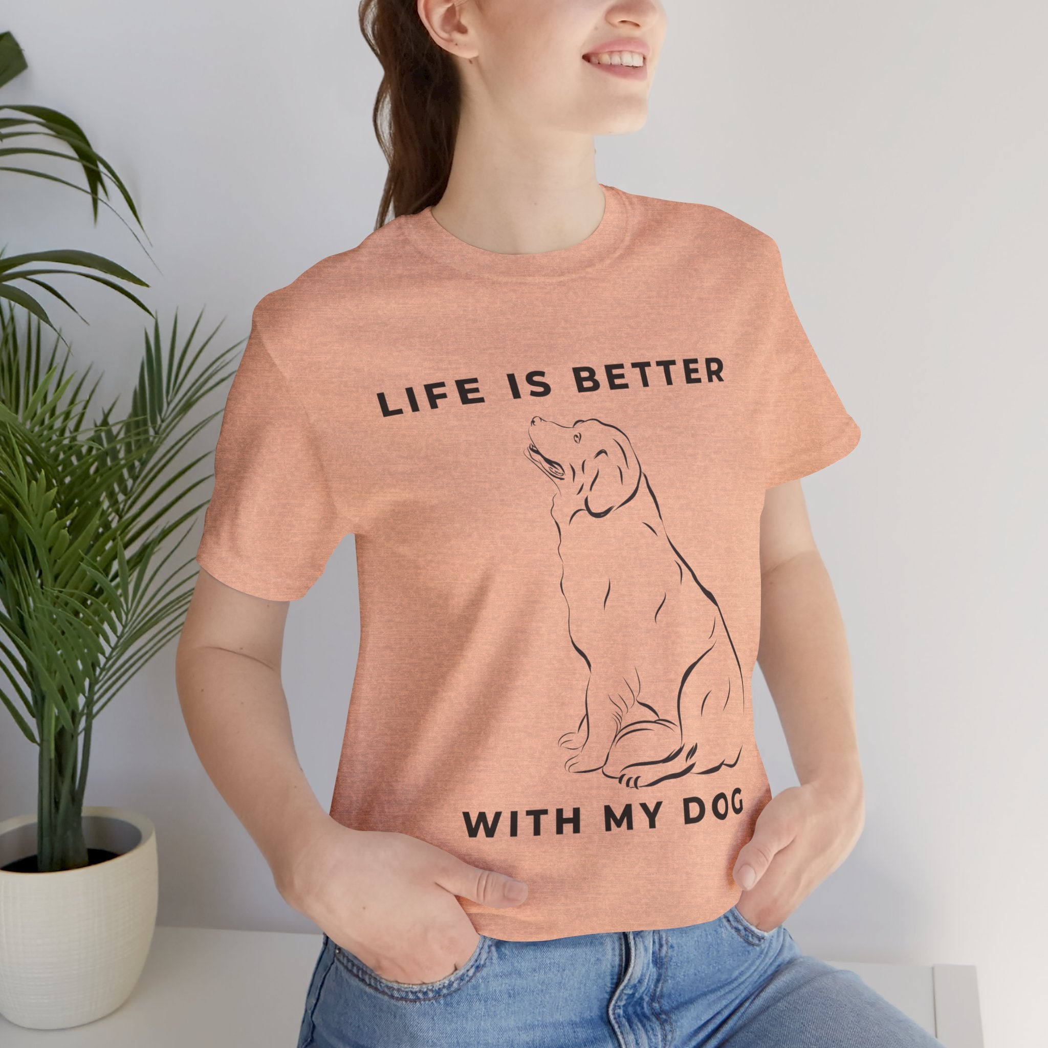 Dog Lover T-Shirt – “Life Is Better With My Dog” Graphic Tee