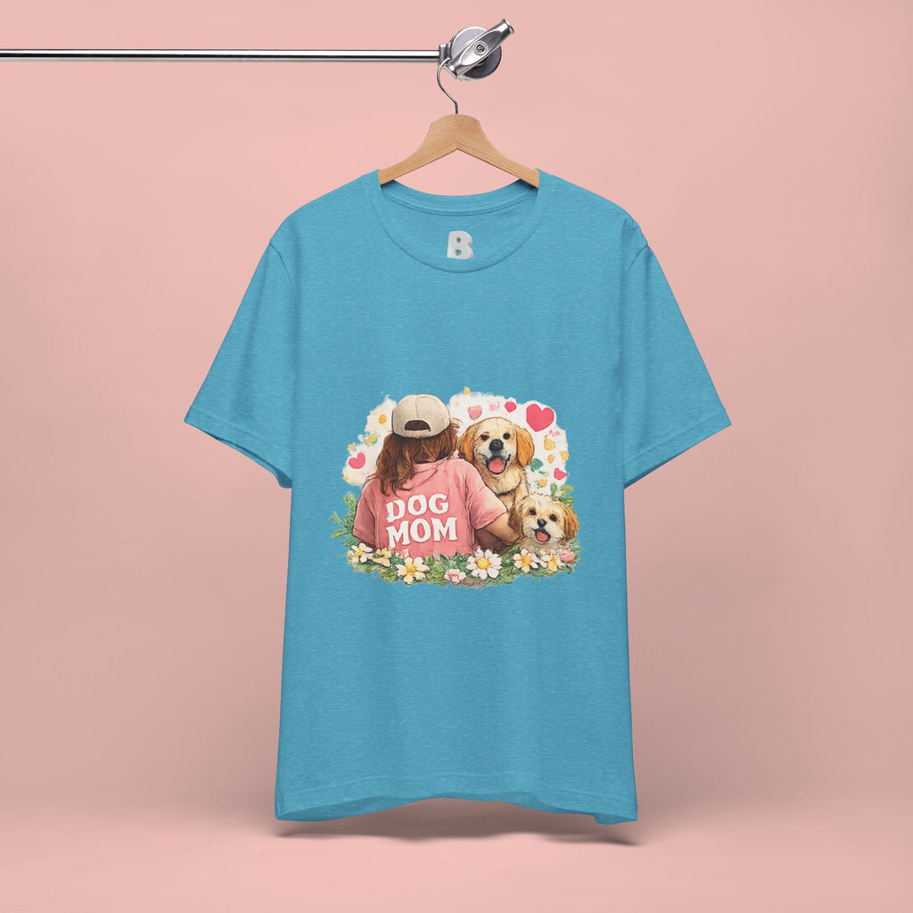Dog Mom T-Shirt — Cute Floral Puppy Tee for Dog Lovers