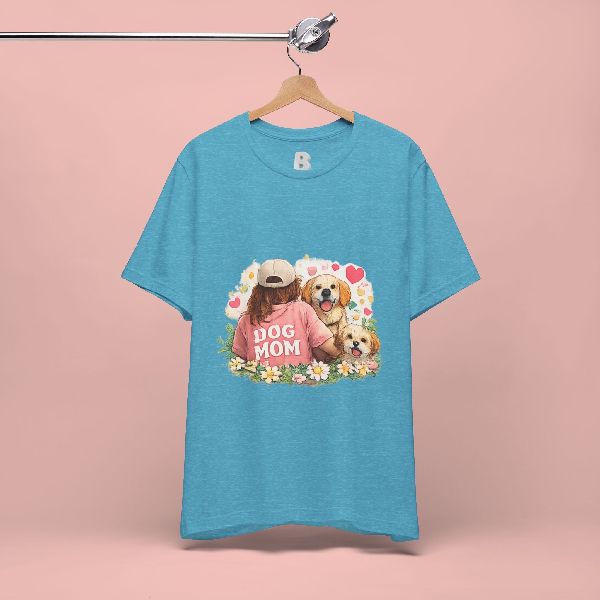 Dog Mom T-Shirt — Cute Floral Puppy Tee for Dog Lovers