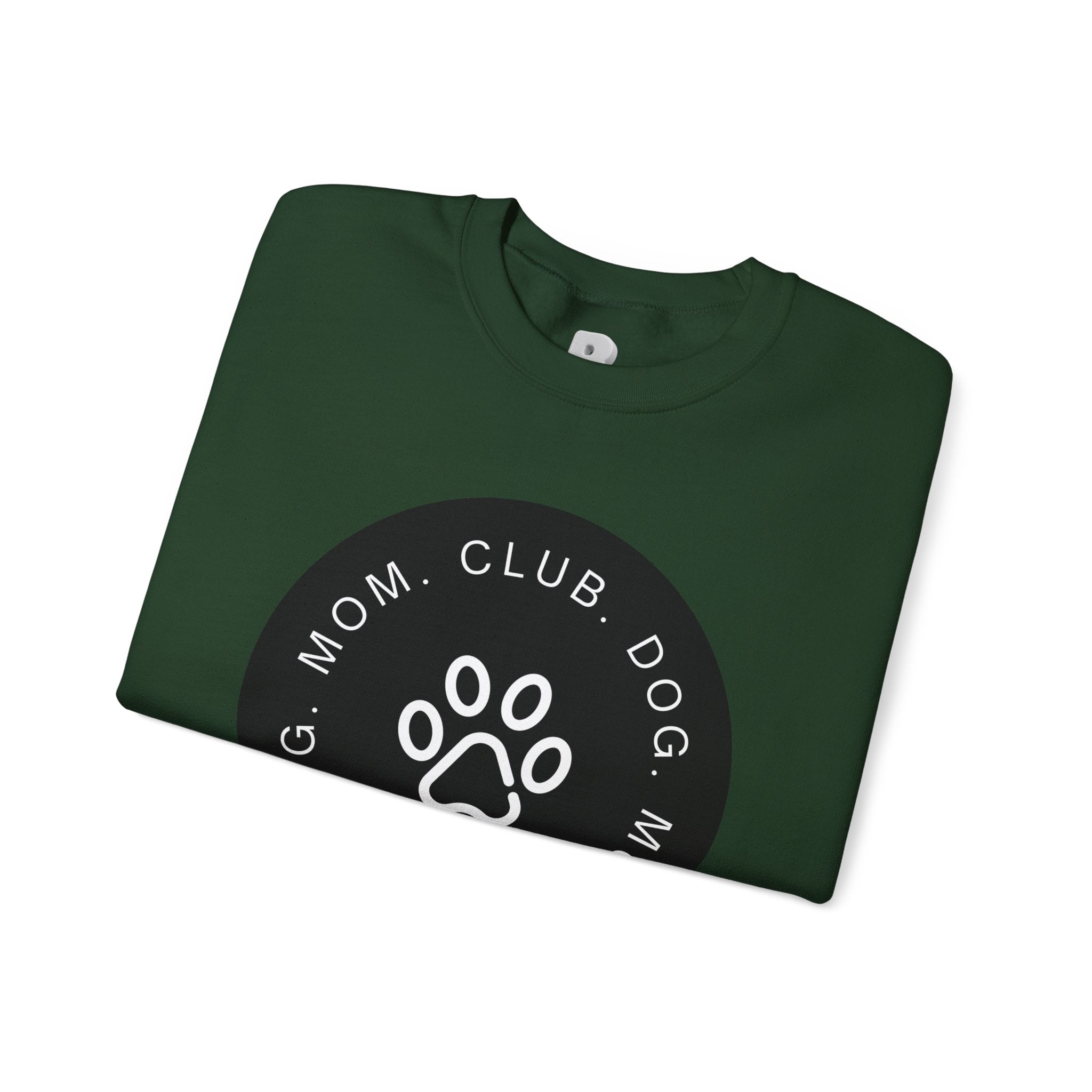Dog Mom Club Crewneck Sweatshirt — Paw Print Graphic Pullover for Pet Moms