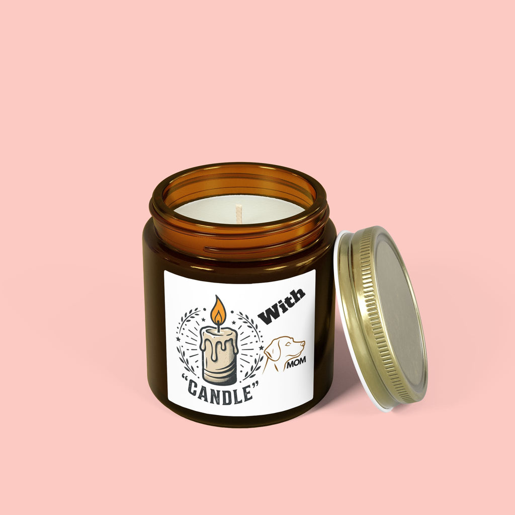 Coconut Apricot Scented Candle (4oz/9oz) — 'With Candle' Decorative Jar, Cozy Home Gift for Moms