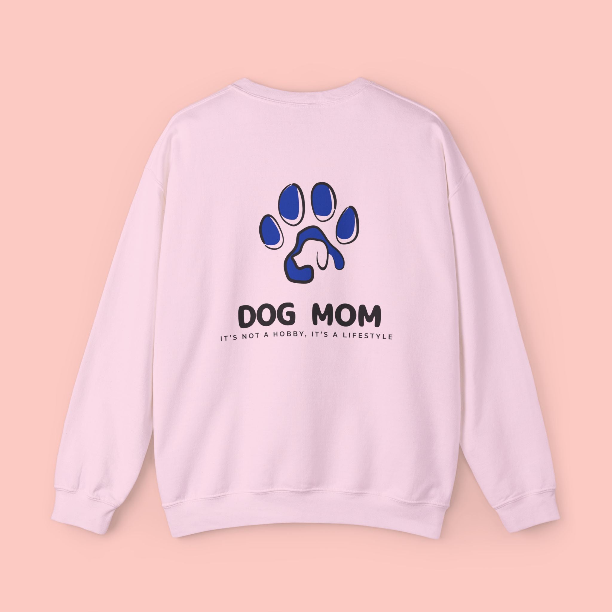 Dog Mom Crewneck Sweatshirt — Blue Paw Graphic