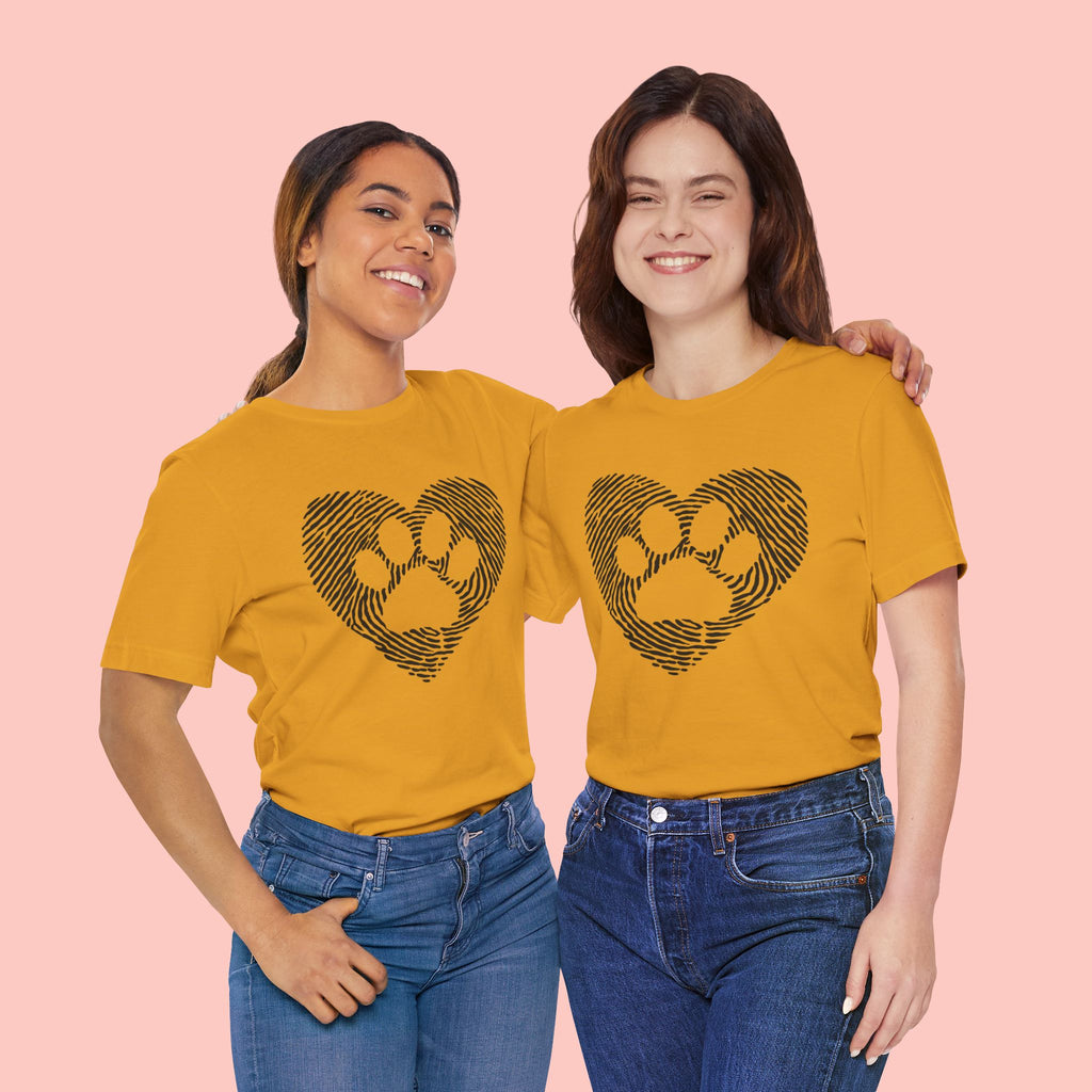Fingerprint Heart Paw T-Shirt — Dog Paw Love Tee