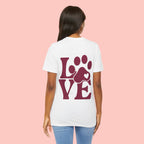 Dog Paw "LOVE" Tee - Pet Lover Graphic T-Shirt