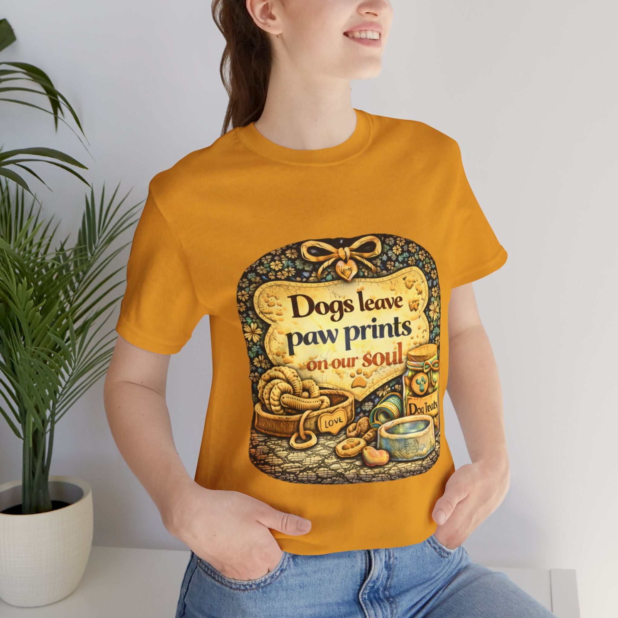 Dogs Leave Paw Prints Tee – Vintage Pet Lover T‑Shirt
