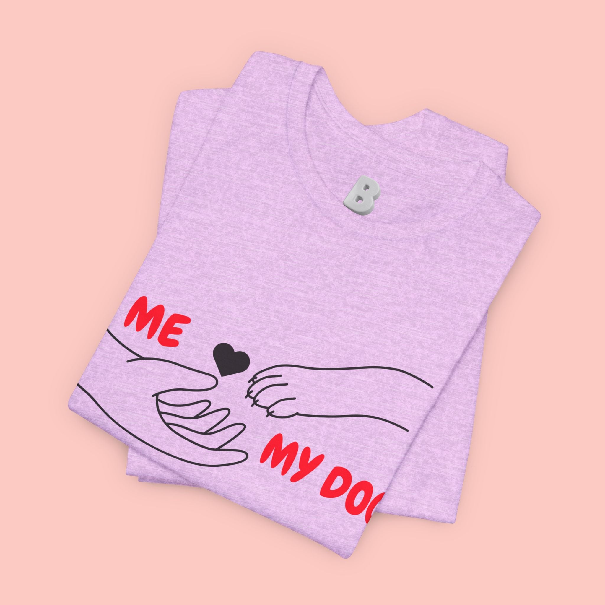 T-Shirt — "Me  My Dog" Minimalist Paw & Hand Illustration