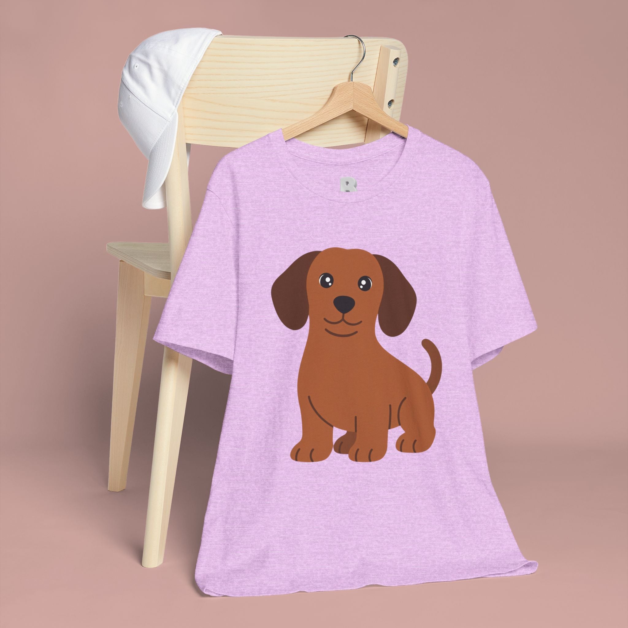 Dachshund Puppy Graphic T-Shirt — Cute Brown Dog Tee