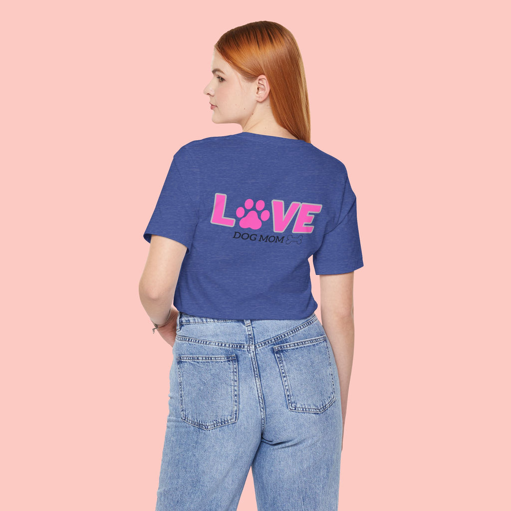 Dog Mom Love T-Shirt — "LOVE" Paw Graphic Tee