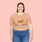 All I Need Is My Dog T‑Shirt — Cute Dachshund Graphic Tee