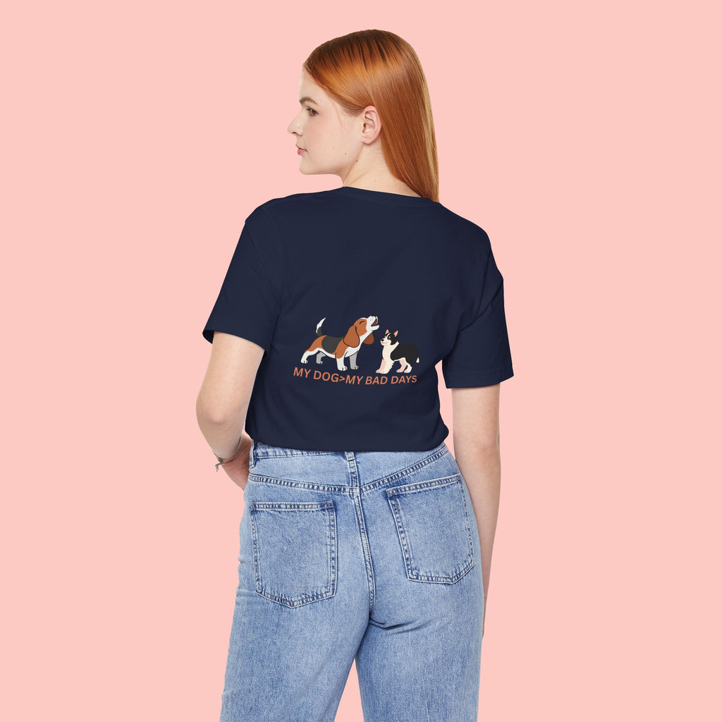 My Dog, My Bad Days T-Shirt — Cute Beagle & Husky Rescue Tee for Dog Lovers
