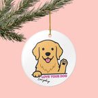 Dog Ornament — 'Love Your Dog Everyday' Ceramic Pet Memorial Decoration