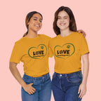 Dog Mom Love T-Shirt — "LOVE Proud Dog Mom" Heart Paw Tee