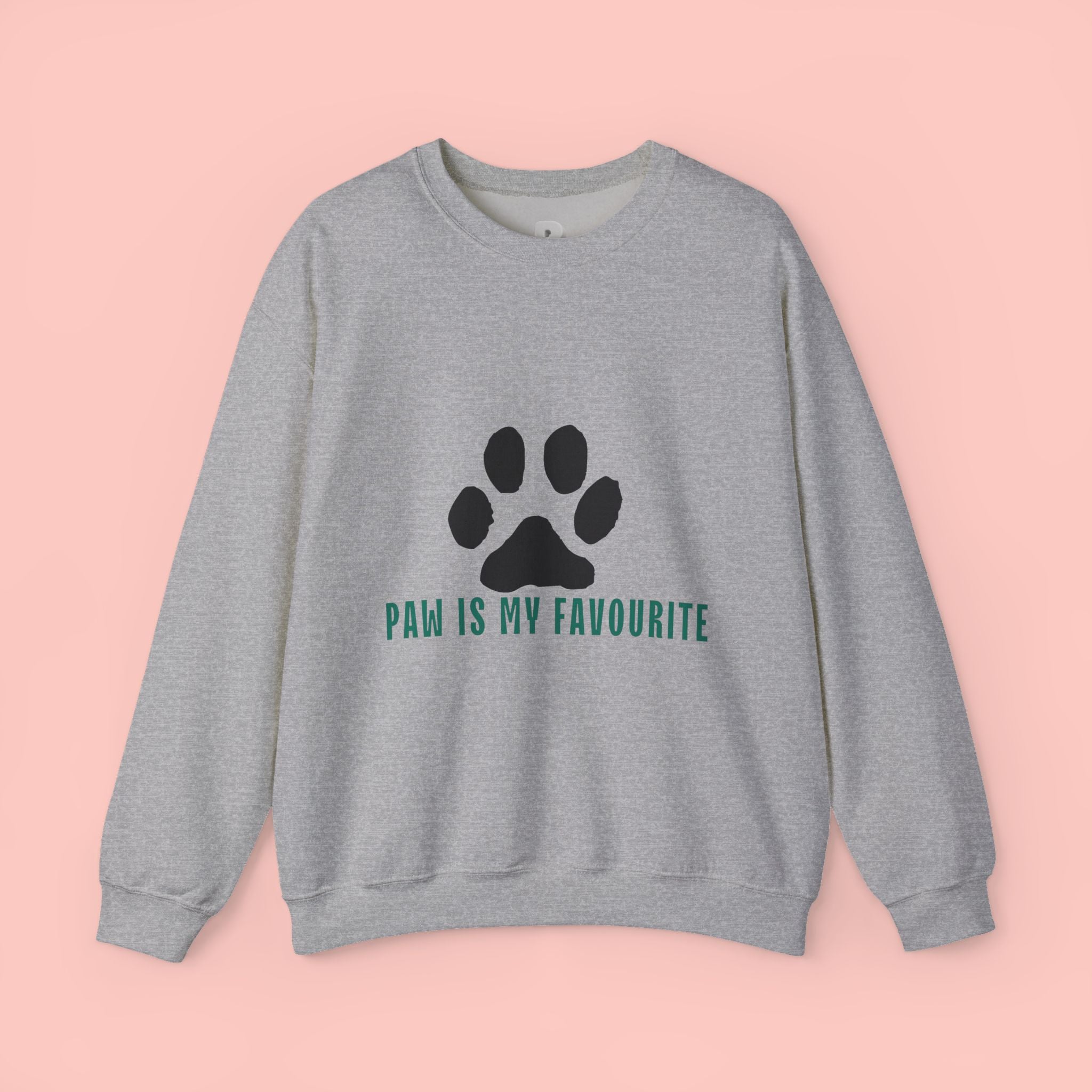 Paw Is My Favourite Sweatshirt – Cute Paw Print Crewneck for Dog & Cat Lovers