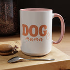 Dog Mama Coffee Mug — Cute Heart Accent Ceramic Mug (11/15 oz)