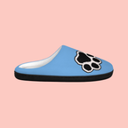 Blue Paw Print Women's Indoor Slippers — Cozy Pet Lover House Shoes