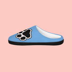 Blue Paw Print Women's Indoor Slippers — Cozy Pet Lover House Shoes