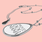 Proud Dog Mama Oval Necklace