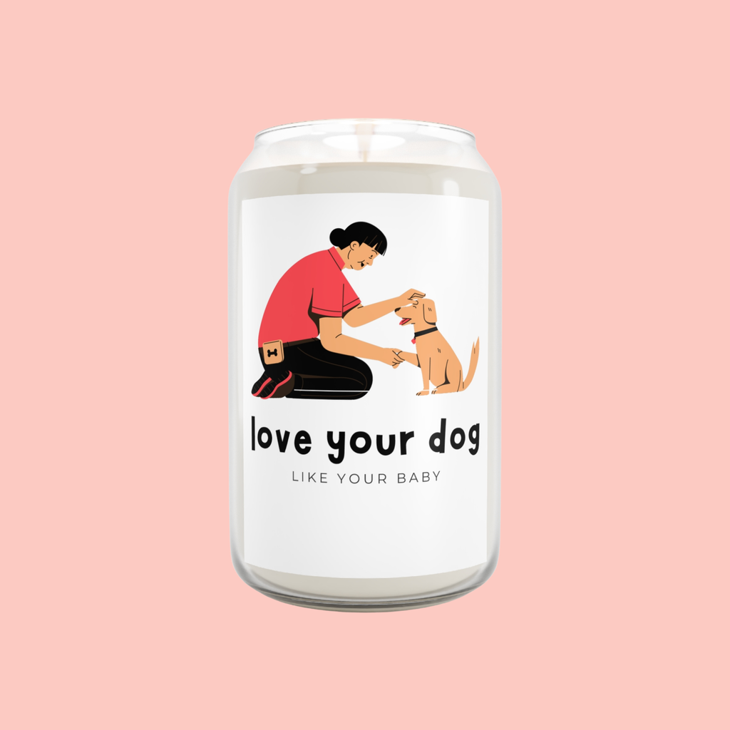 Soy Candle — "Love Your Dog Like Your Baby" Pet Lover Scented Candle (13.75 oz)