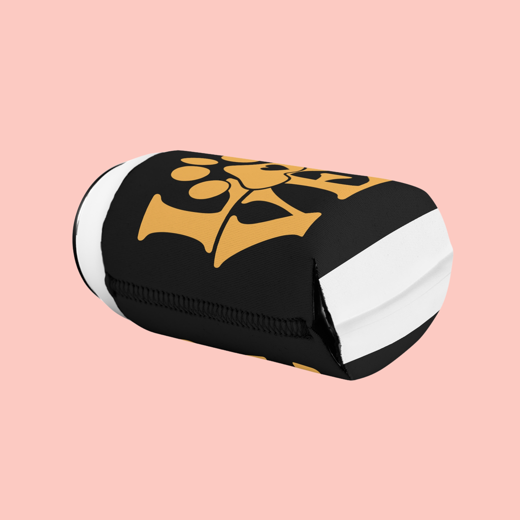Can Cooler — Pink Paw 'LOVE' Dog Mom Beverage Koozie