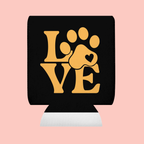 Can Cooler — Pink Paw 'LOVE' Dog Mom Beverage Koozie