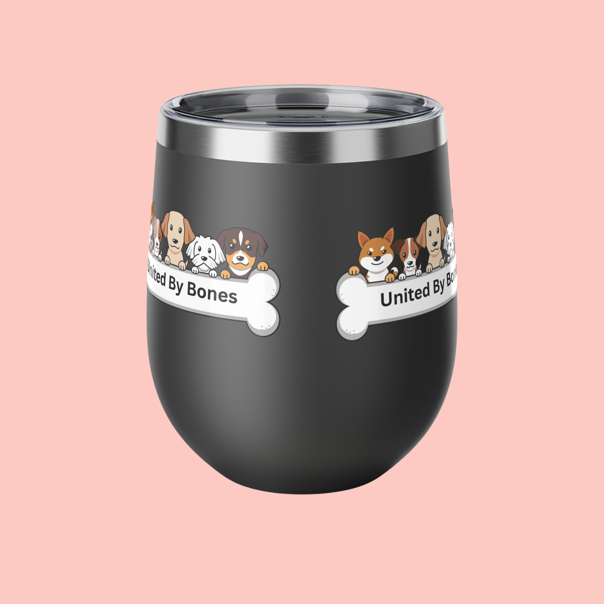 United By Bones Dog Lovers 12oz Insulated Copper Tumbler