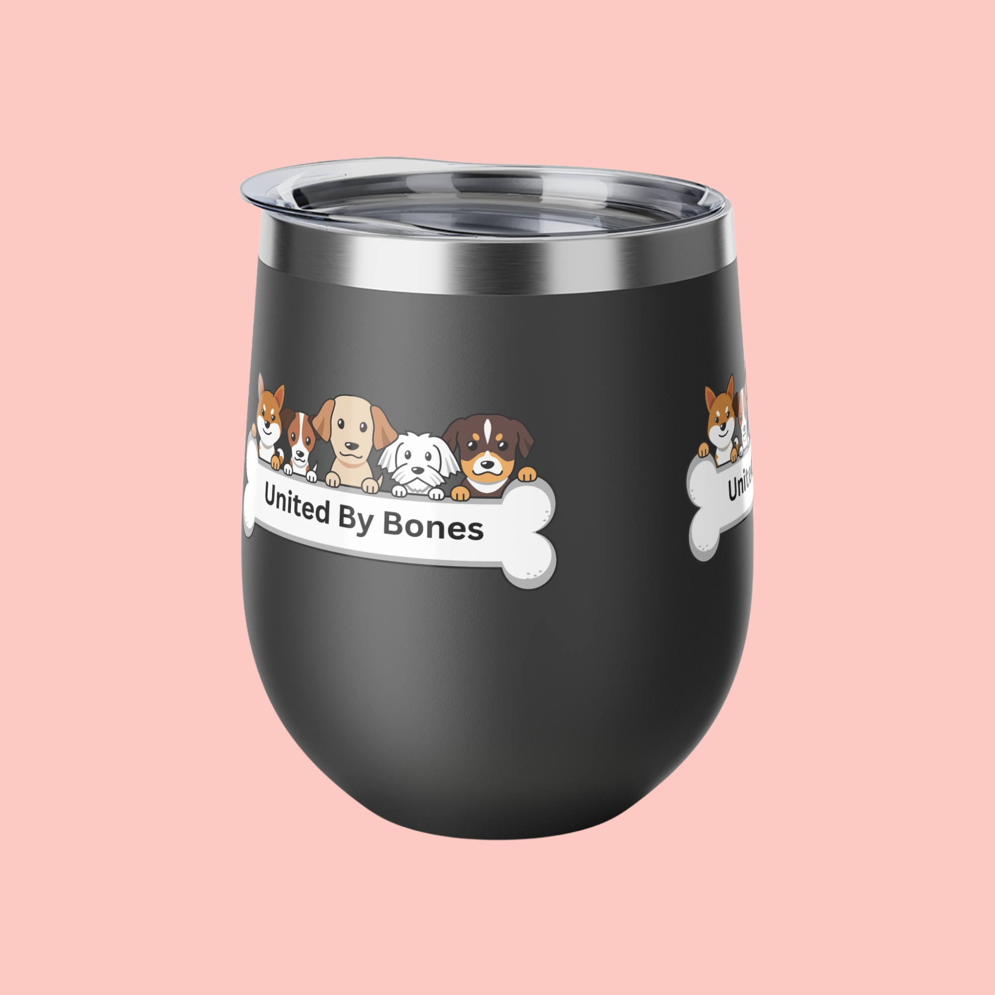 United By Bones Dog Lovers 12oz Insulated Copper Tumbler