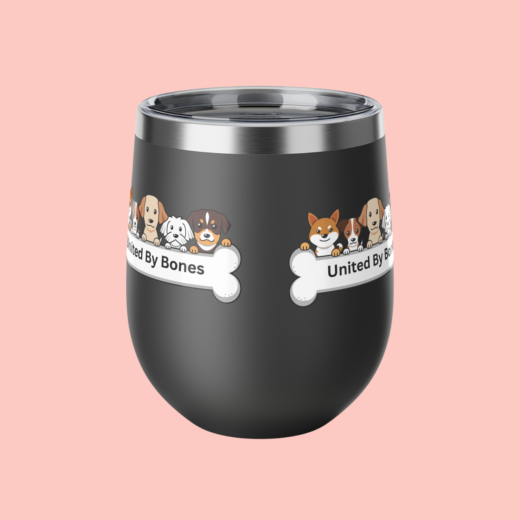 United By Bones Dog Lovers 12oz Insulated Copper Tumbler