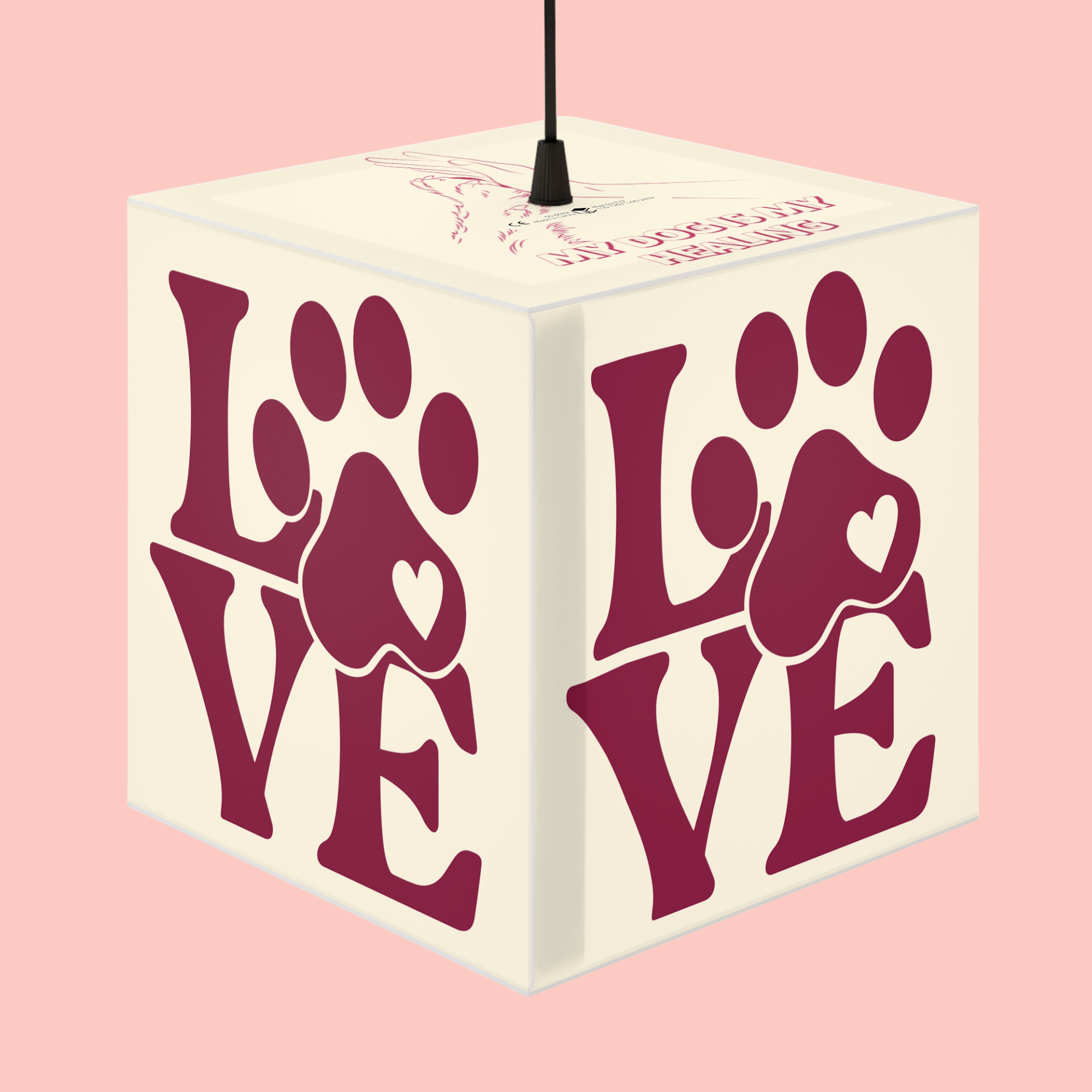 Love Paw Light Cube Lamp — Pet Lover Night Light