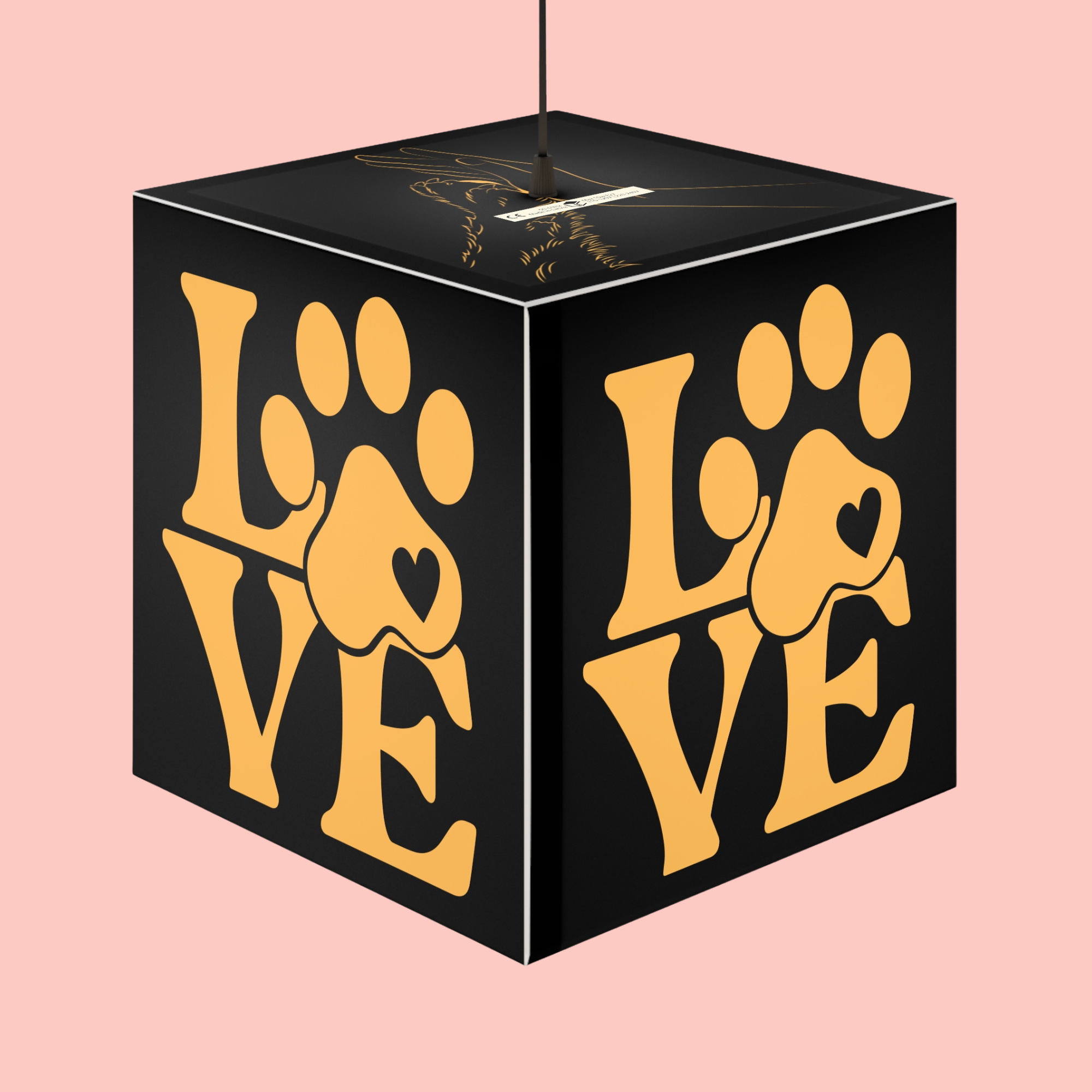 Love Paw Cube Lamp — Pet Lover Light Cube