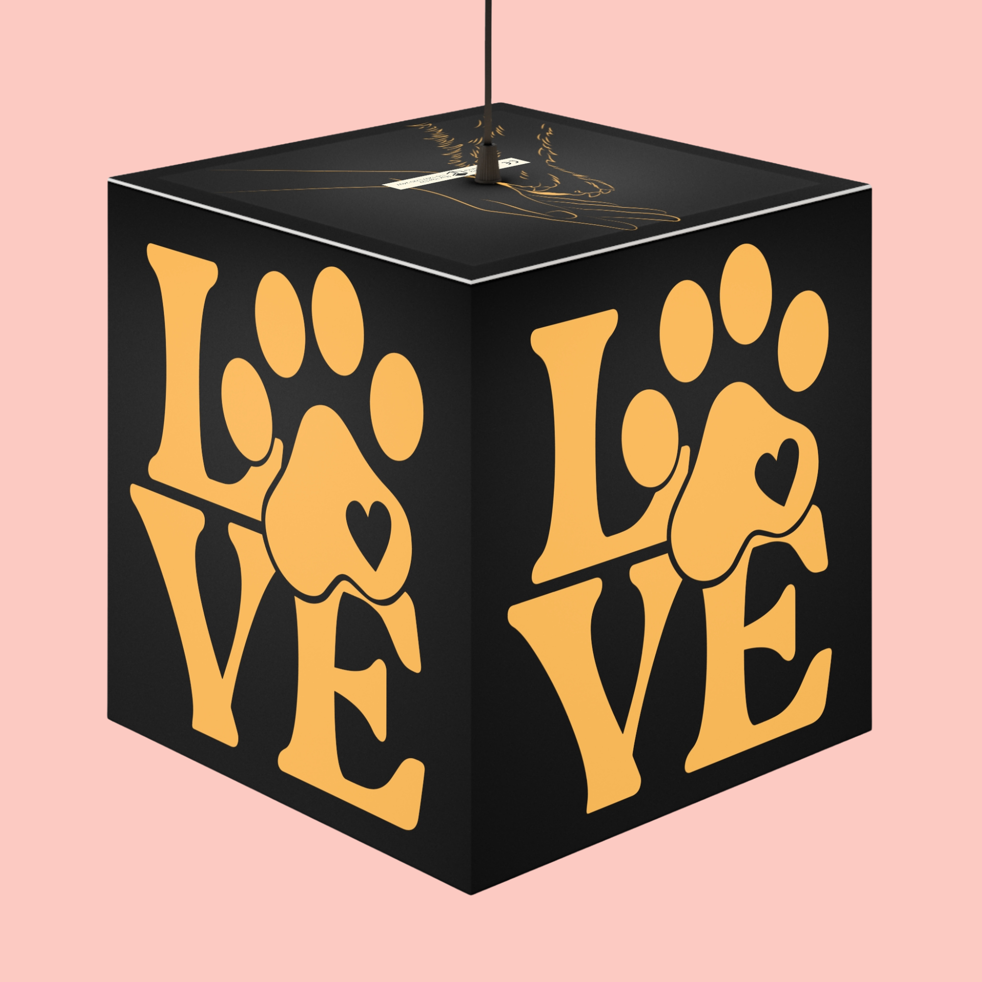 Love Paw Cube Lamp — Pet Lover Light Cube