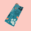 Paw Print Gift Wrapping Paper Roll — Teal Paw Pattern Wrapping Paper for Pet Lovers