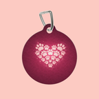 Pet Tag - Heart Paw Love ID Charm (Dog & Cat Collar Name Tag)