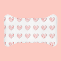 Heart Pattern Pet Feeding Mat — Cute Paw-Print Hearts Placemat for Dogs & Cats