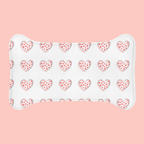 Heart Pattern Pet Feeding Mat — Cute Paw-Print Hearts Placemat for Dogs & Cats